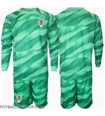 Chorvatsko Brankářské Dětské Venkovní Dres ME 2024 Dlouhý Rukáv (+ trenýrky)